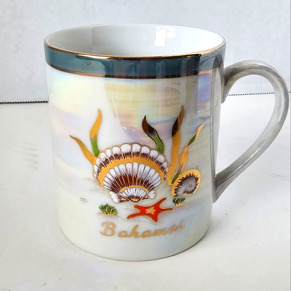 Bahamas Multi Color Schell Starfish Coffee Cup Mug